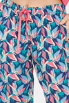 Zivame Pretty Floral Woven Pyjama Set - Medieval Blue — thumbnail 6